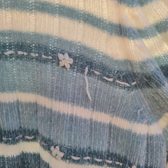 Vintage cozy and soft beaded sweater with shoulder pads - L - Picture 7 of 7